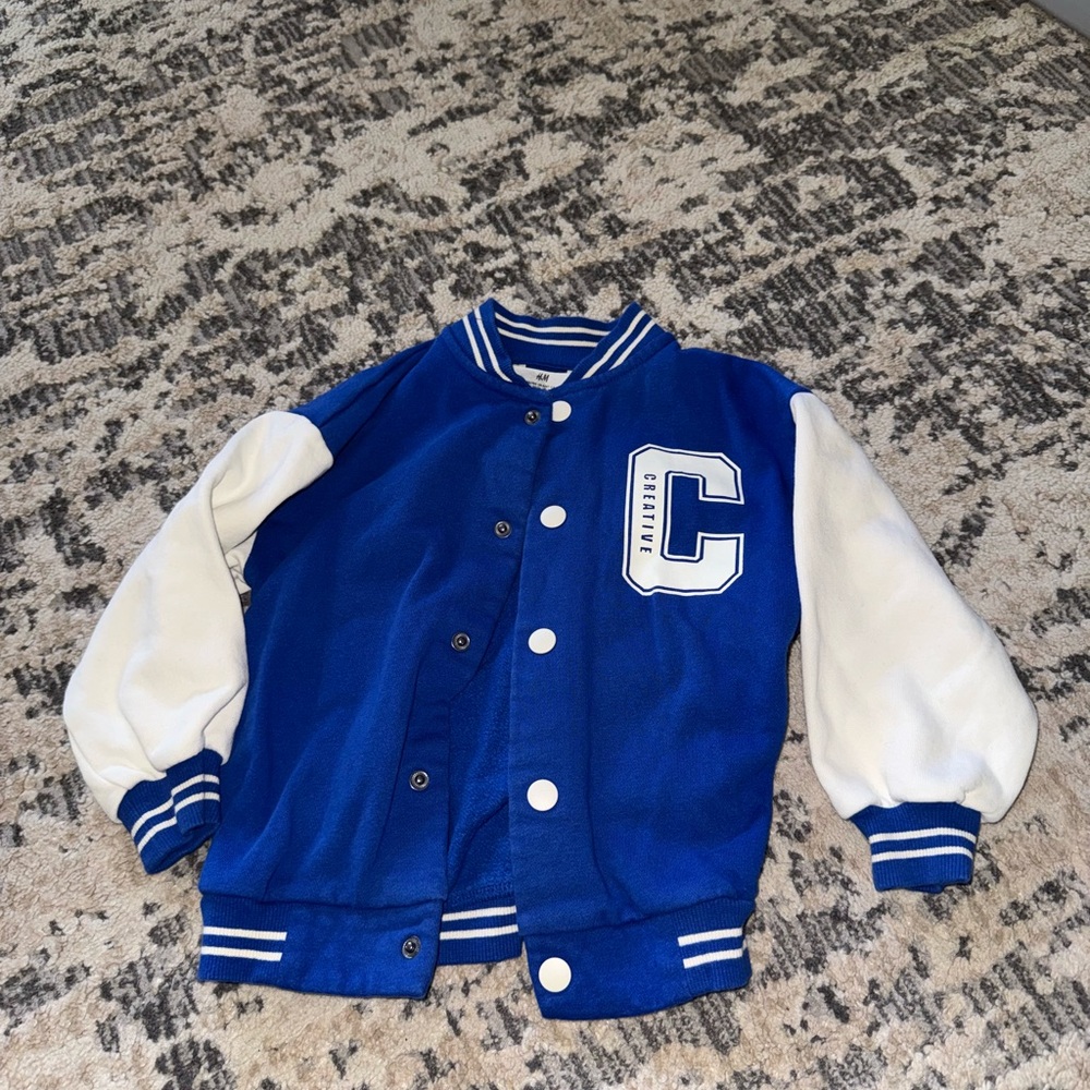 H&M Kids Varsity Jacket in Blue and White